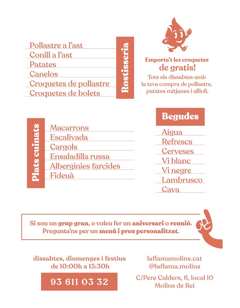 Rostisseria La Flama Molins S.L. — Carta
