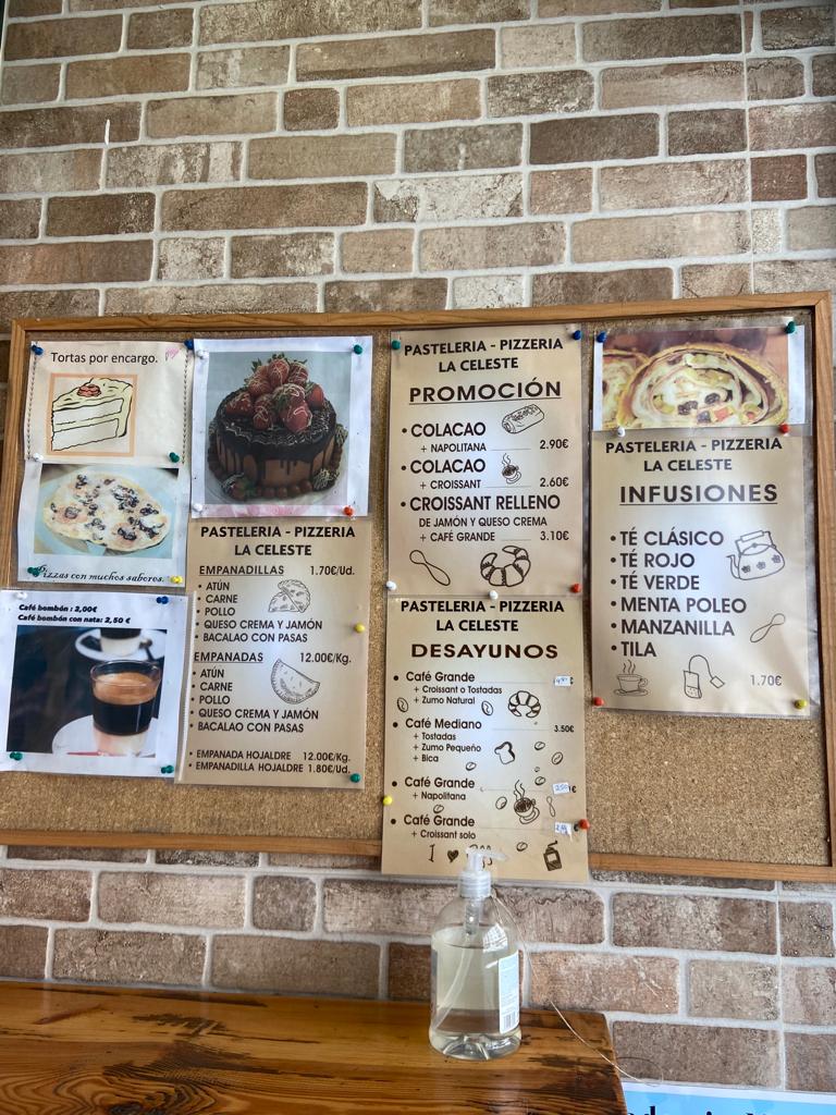 Pizzeria La Celeste — Carta