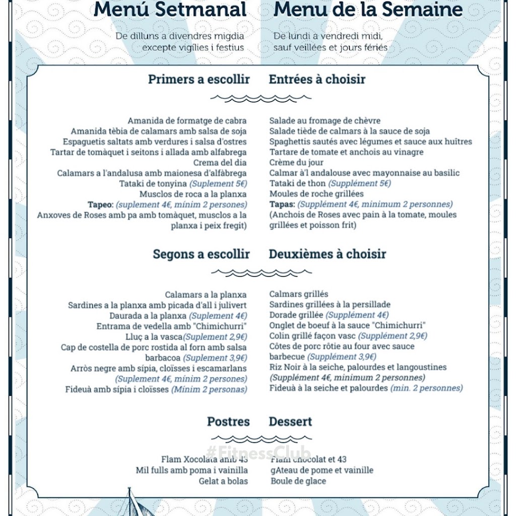 L'Ancora Bar Restaurant Musical — Carta