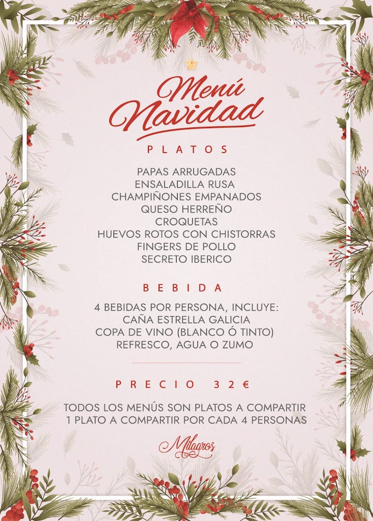 Milagros Bar & Tapas Cerveceria — Carta