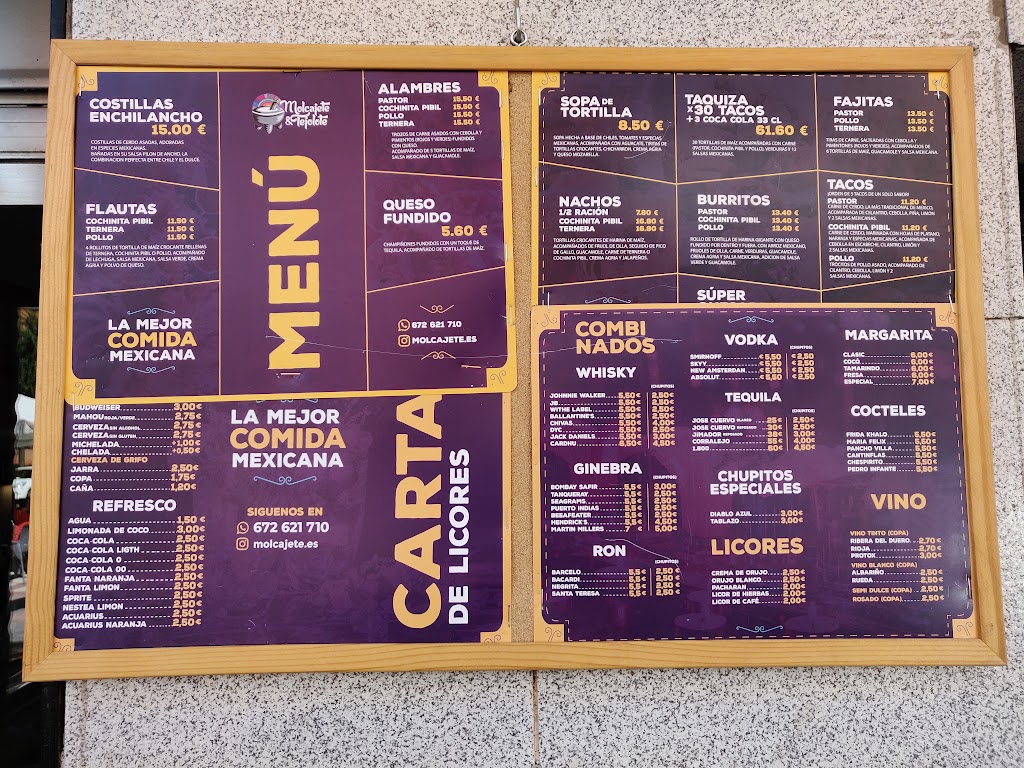 Restaurante Molcajete & Tejolote GETAFE — Carta