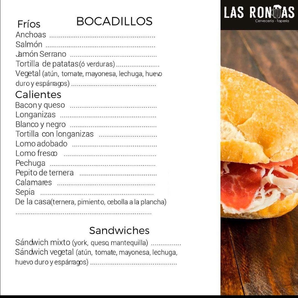 Restaurante Las Rondas — Carta