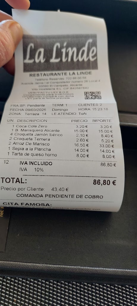 Restaurante La Linde — Mas recientes