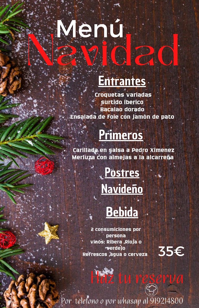 Bar restaurante La Oliventina — Carta