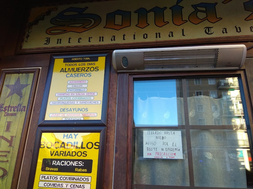 Cafeteria Sonia — Carta