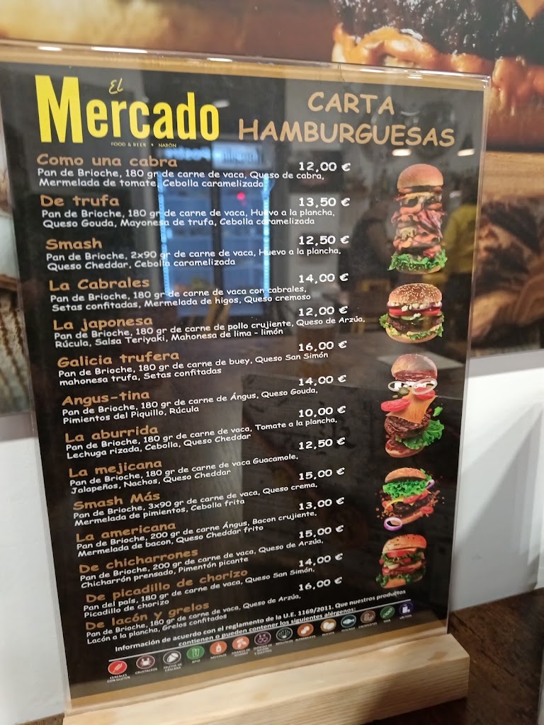 Cerveceria El Mercado — Carta