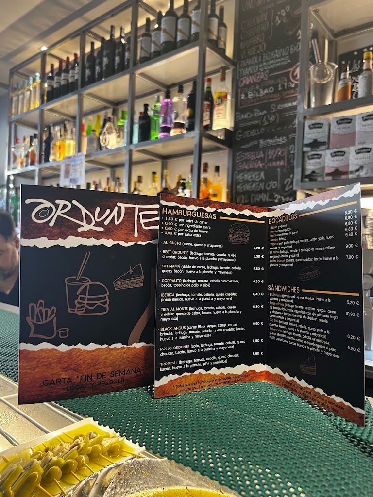 Bar Ordunte — Carta