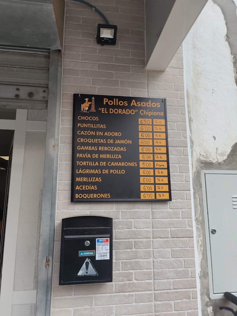 Pollos El Dorado Chipiona — Carta