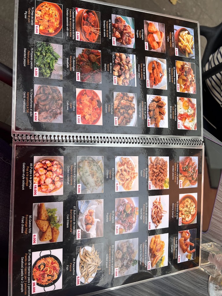 Bar Les Hortes — Carta