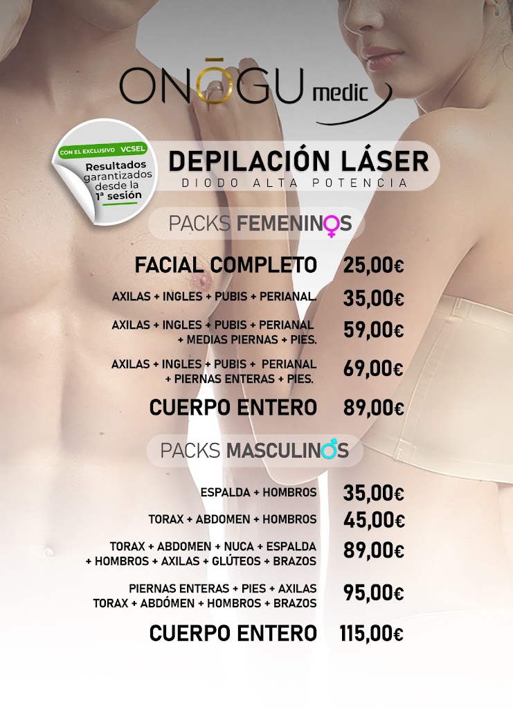 Centro medico estetico Onogu Avda Barbera — Carta