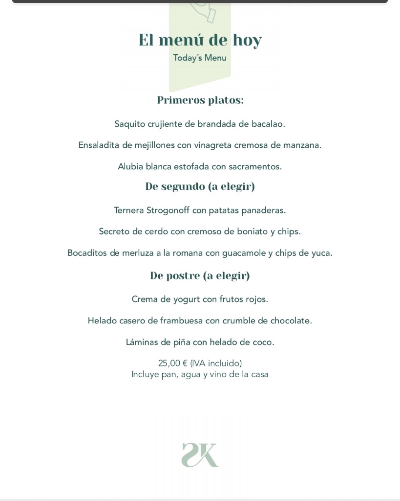 Vitoria Cafe-Restaurante — Carta
