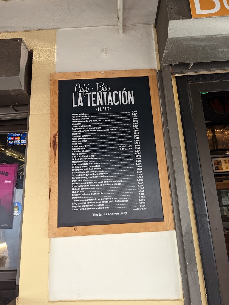 La Tentacion — Carta