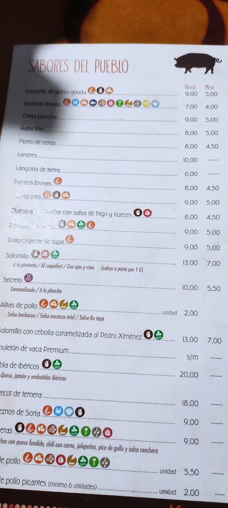 Bar Ke tapa. — Carta
