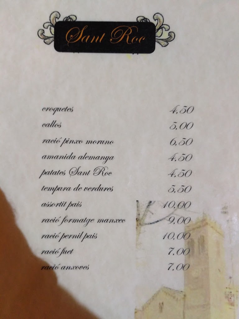 La Barra Sant Roc — Carta