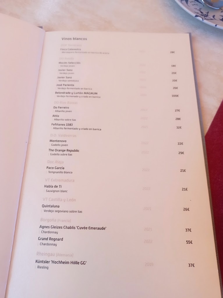 Meson Estafeta — Carta