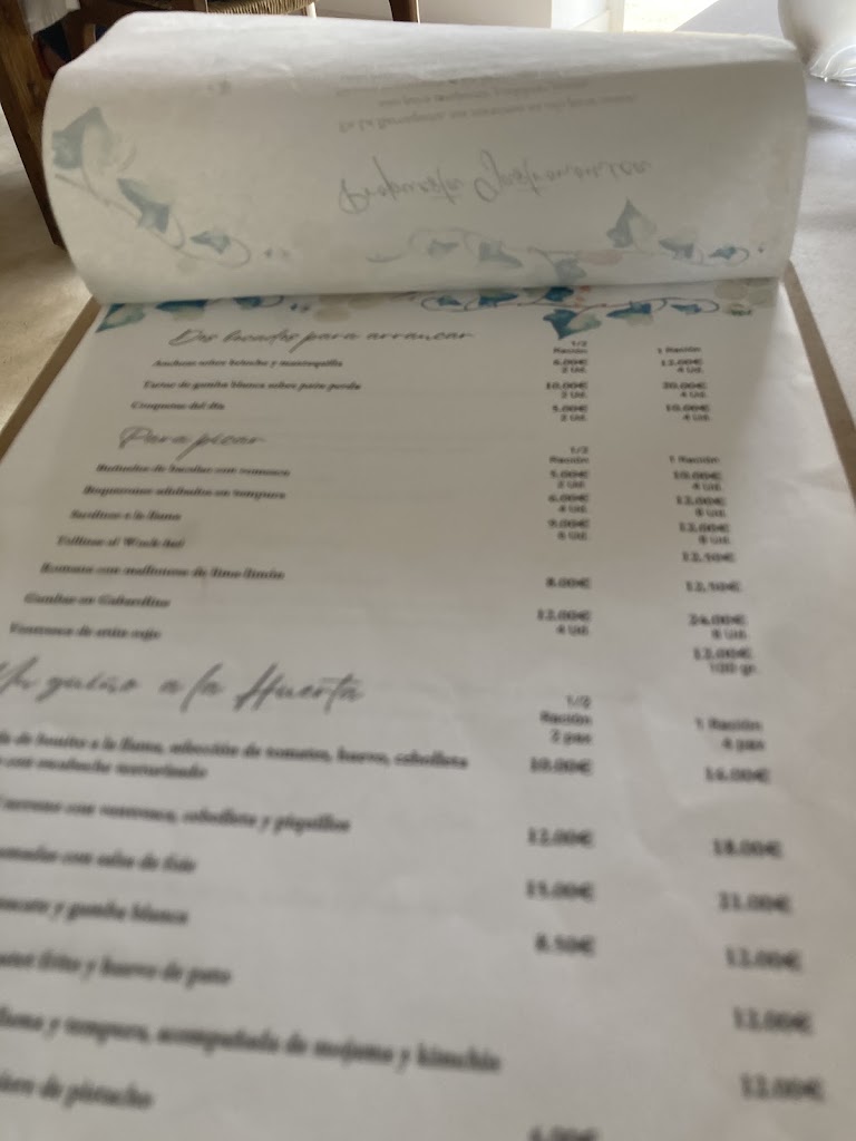 La Barraqueta — Carta