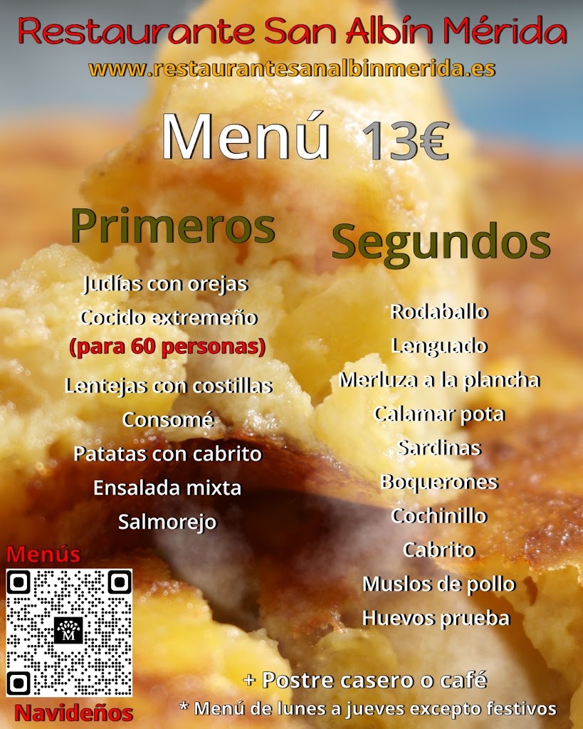 Restaurante San Albin — Carta