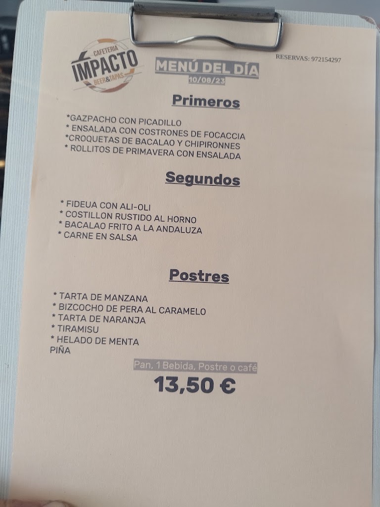 Impacto — Carta