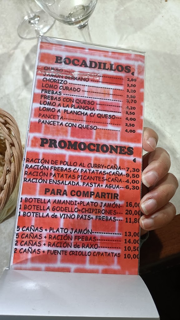 Restaurante Adega Do Carlos — Carta