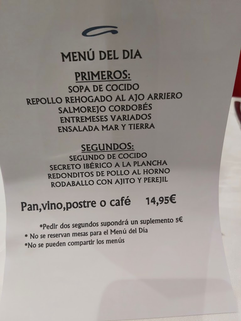 Restaurante El Acebo — Carta