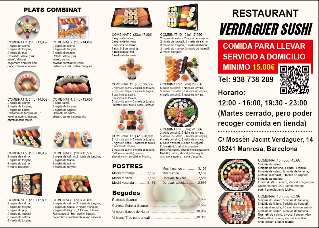 RESTAURANT VERDAGUER S.L. — Carta