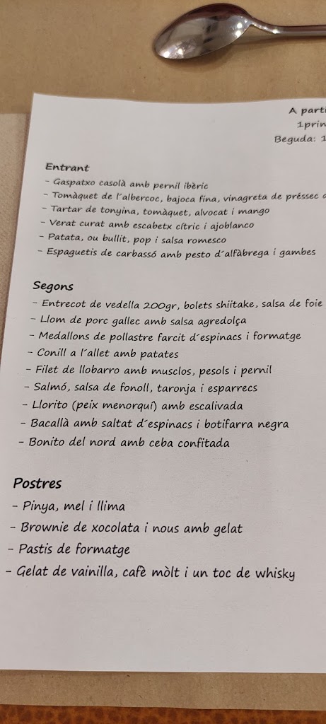 Ca l'Amada — Carta