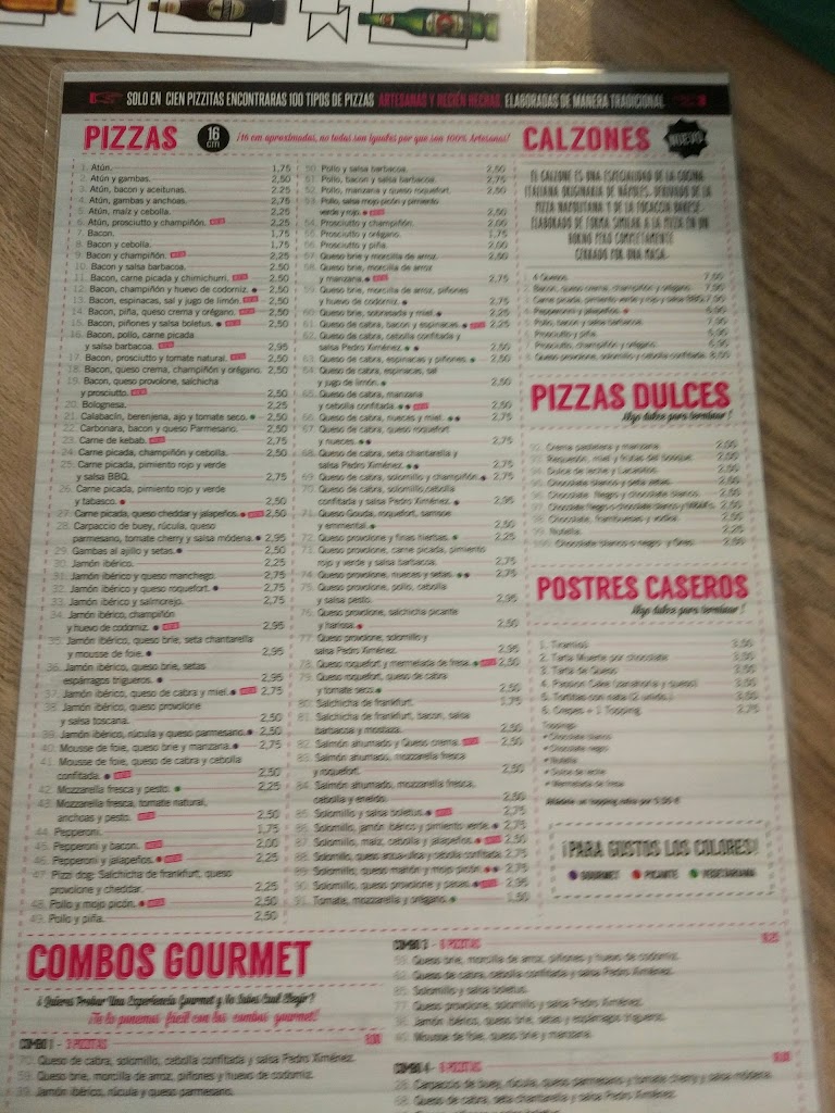 Taberna La Pepa — Carta