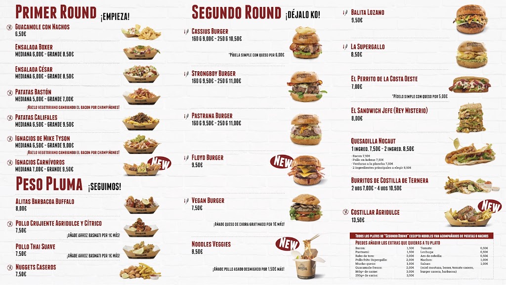 Restaurante Boxer Food - Genuine Street Food — Carta