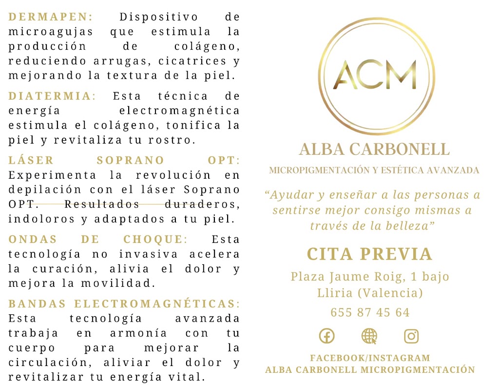 Alba Carbonell | Micropigmentacion y estetica avanzada — Del propietario