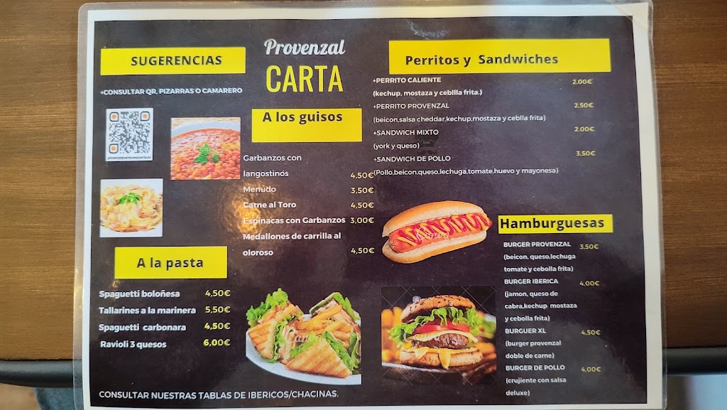 Provenzal: El Puerto — Carta