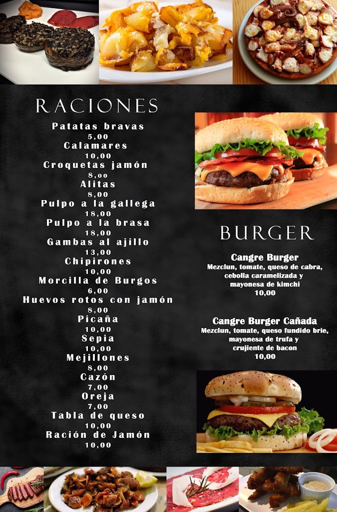 Restaurante La Canada — Carta