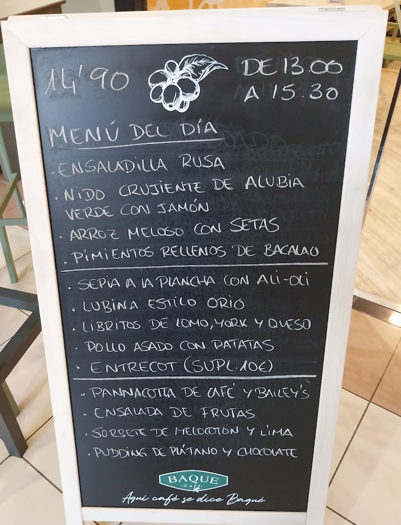 Entre copas & tapas — Carta