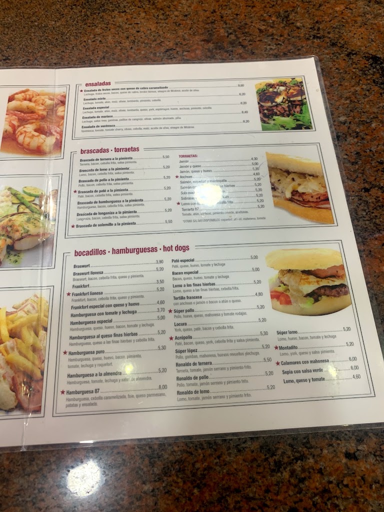 Restaurante Frankfurt 87 — Carta