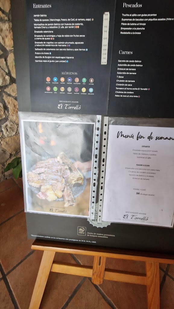 Restaurante Asador El Torrello — Carta
