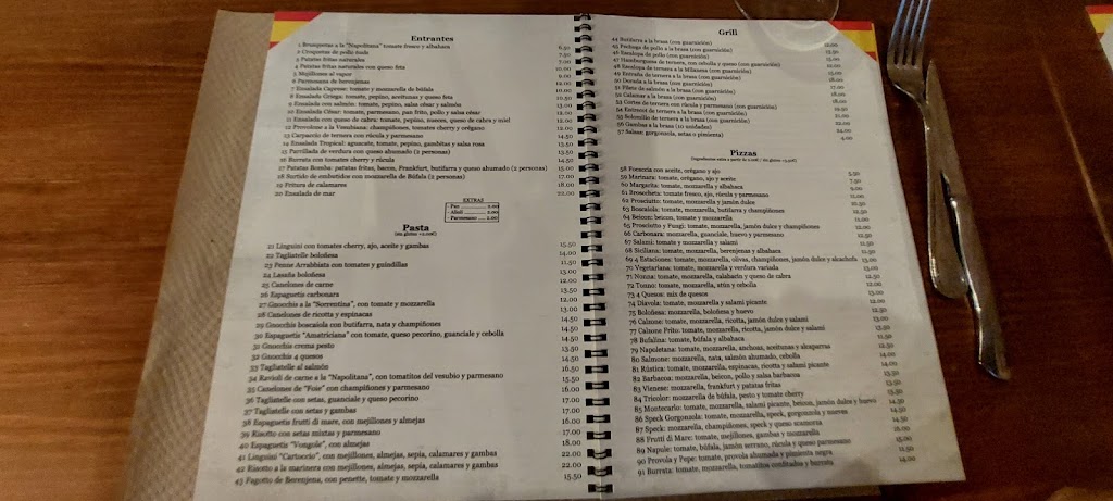 Pizzeria & Grill Napule e - Italiano — Carta