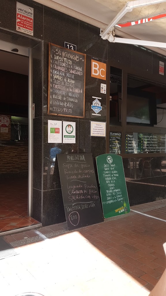 Bar calle de Los Gofiones — Carta