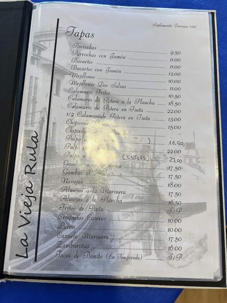 Restaurante La Vieja Rula — Carta