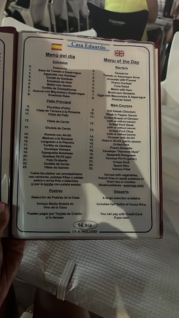Casa Eduardo — Carta