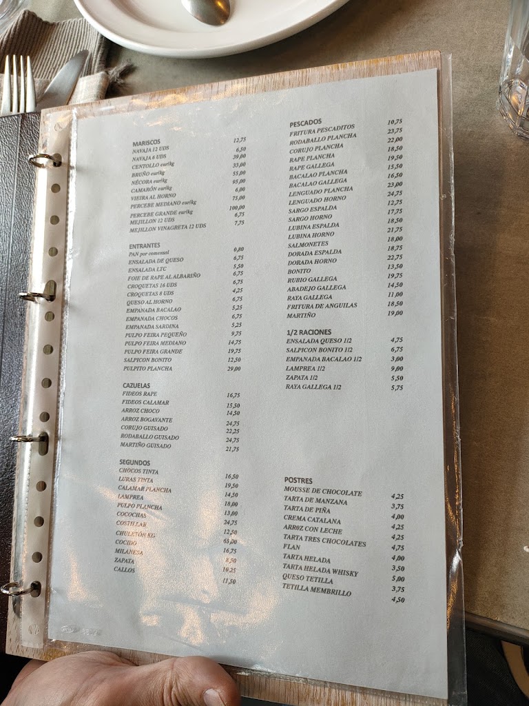 Restaurante La Guayra — Carta