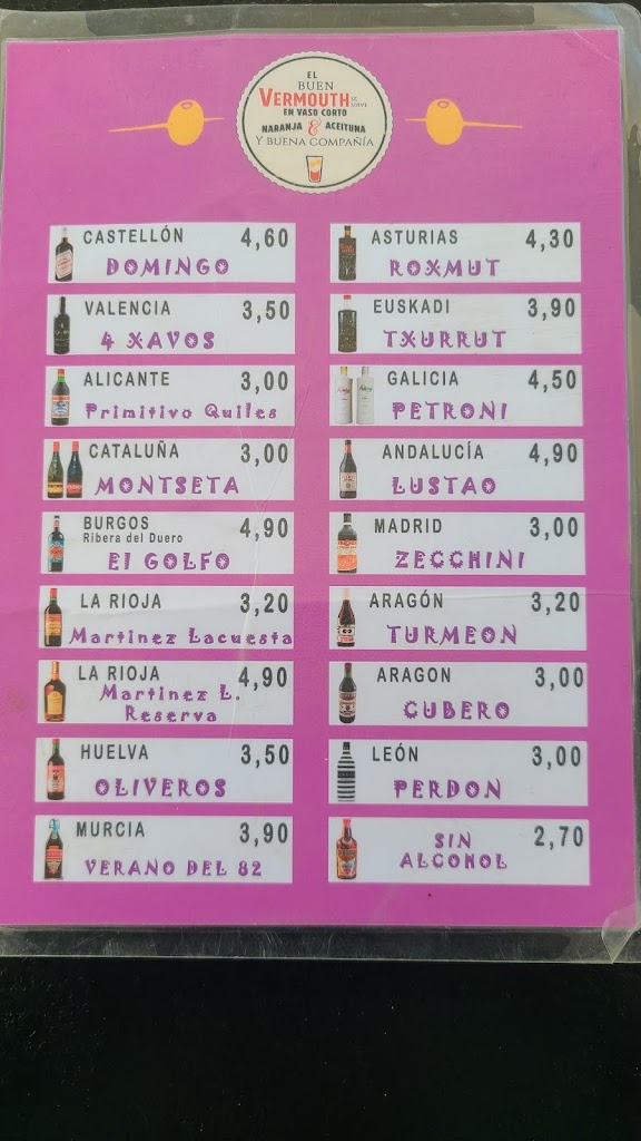 Cafe La Placeta — Carta