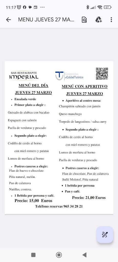 Restaurante Imperial - El sabor mediterraneo en Villena — Mas recientes