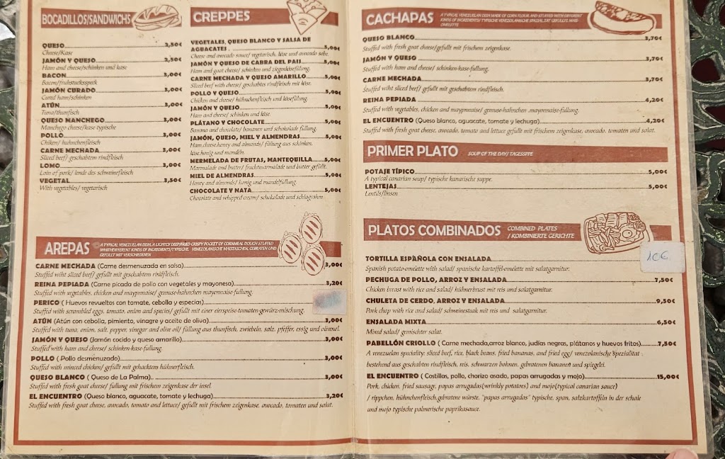 Bar Cafe Melchor 2.0 — Carta