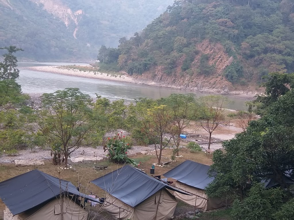Riverside camping in rishikesh