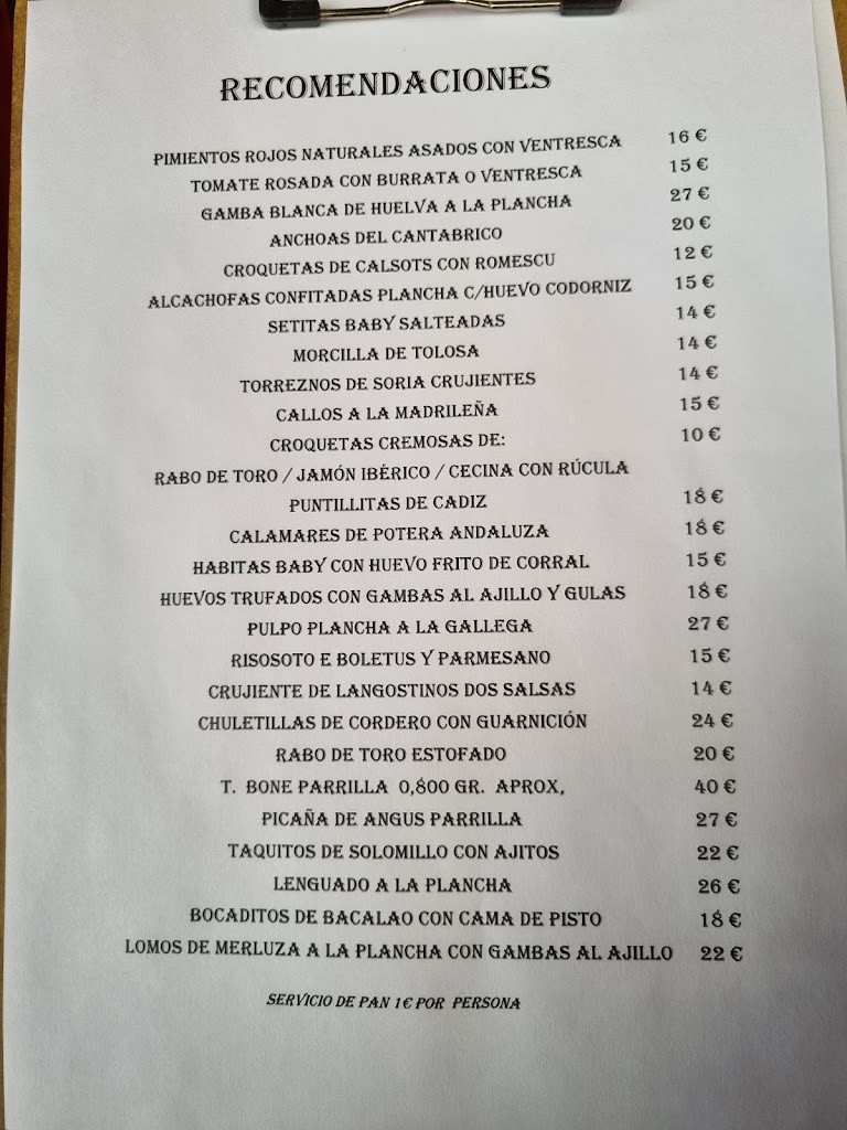 La Terraza Cafe — Carta