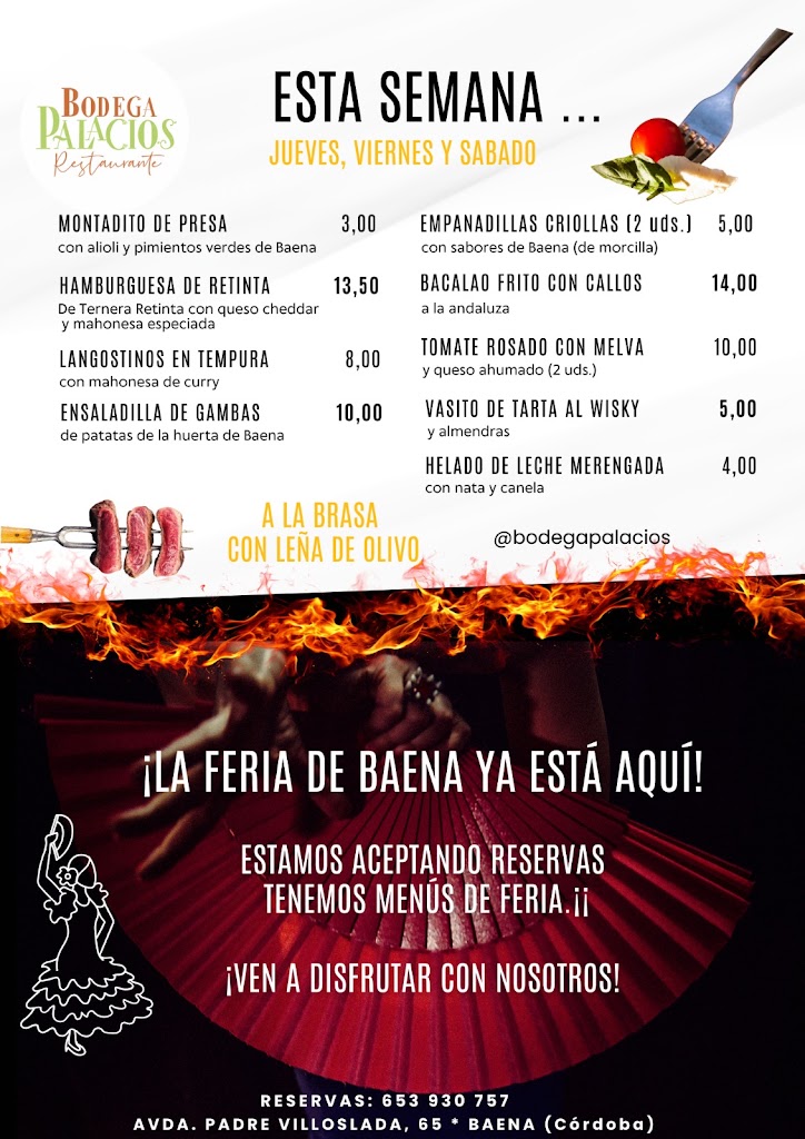 Restaurante Bodega Palacios — Carta