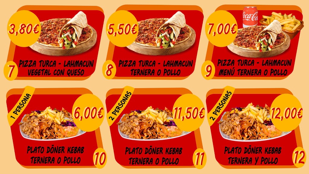 Mac Doner Kebab (Moguer) — Carta