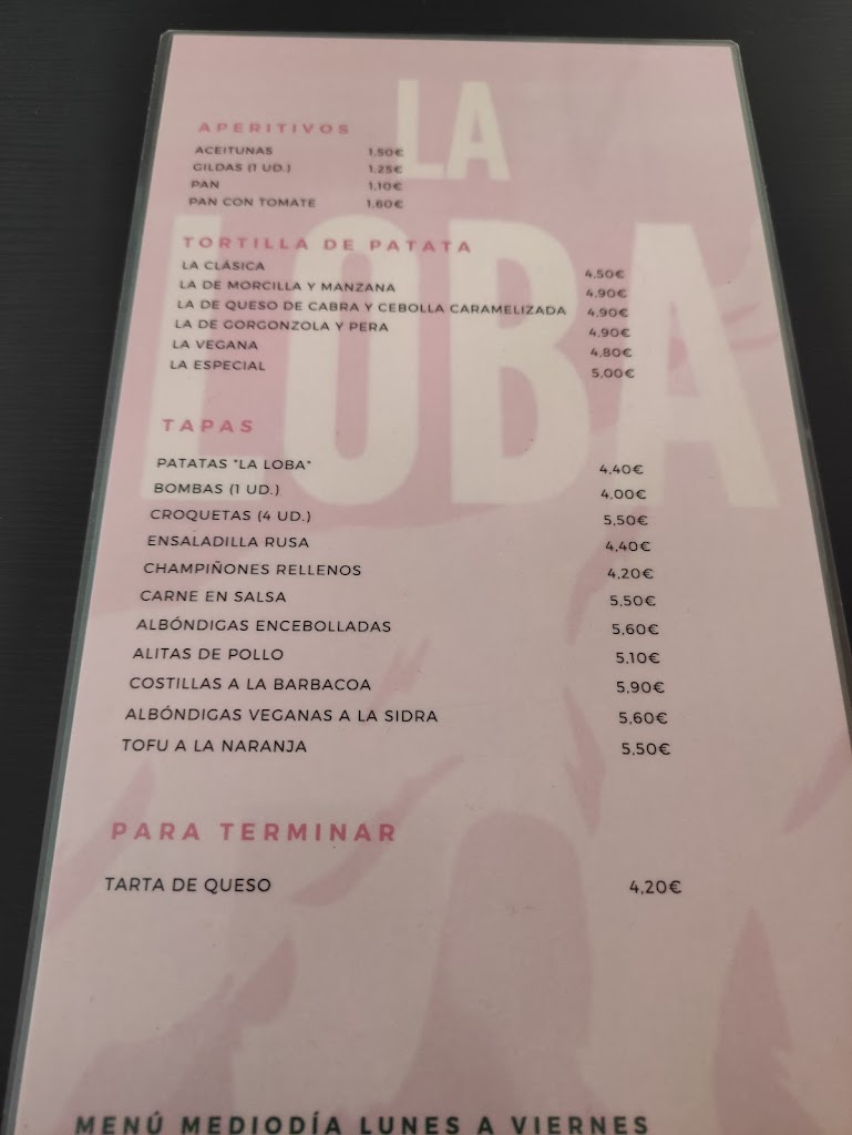 La Loba — Carta