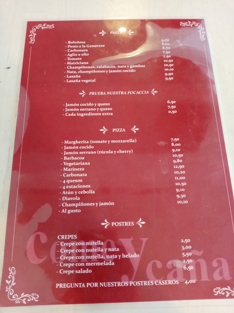 Come y Cana — Carta