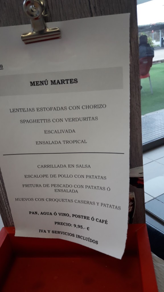 Area de Servicio El Toro — Carta
