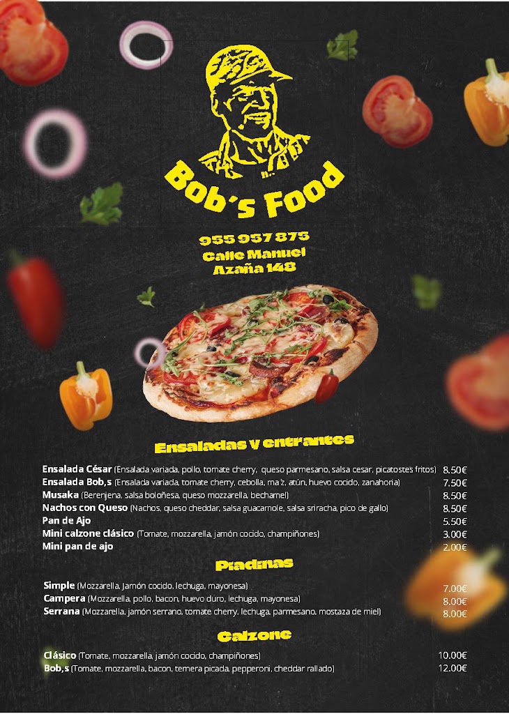 PIZZERIA BOB'S FOOD — Carta
